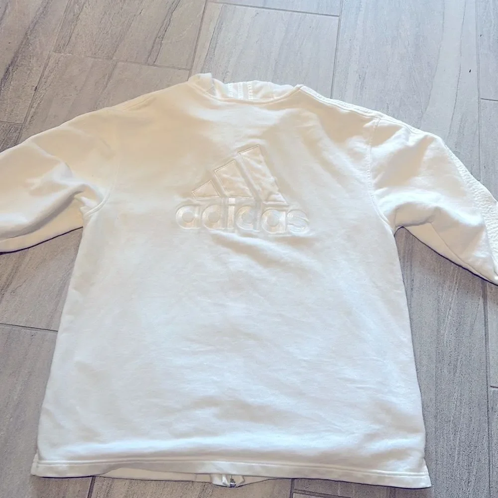 Vintage Adidas Hoodie Oversized white Large - XL
